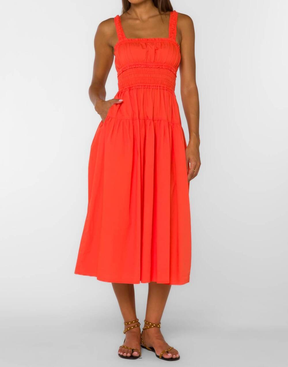 NEW VELVET HEART armine dress in spicy orange